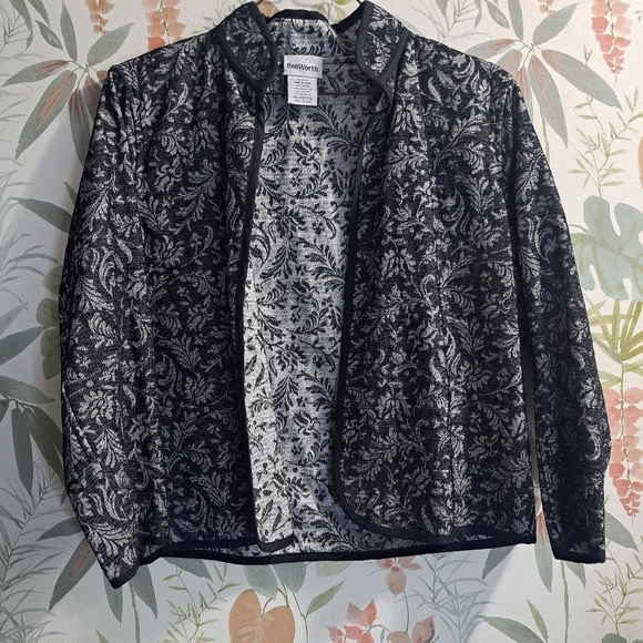 BonWorth Jackets & Blazers - BonWorth XS Petite Tapestry Open Front Jacket
